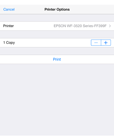 Select and print to a nearby printer